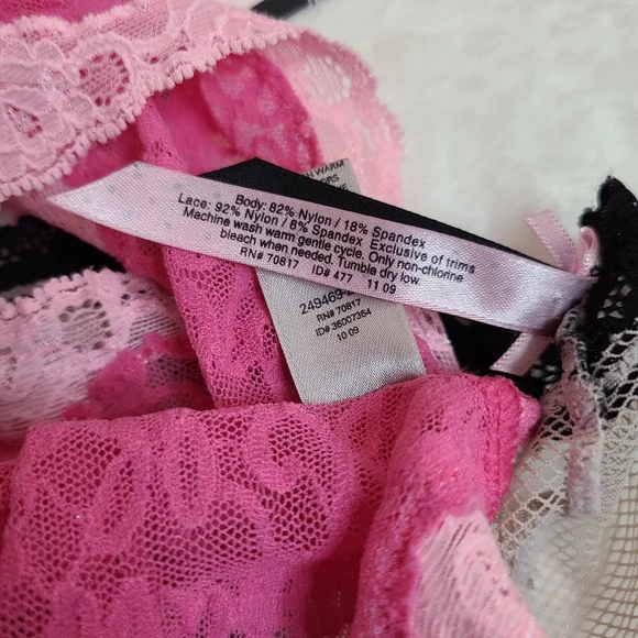 VTG VS Sexy Little Things 2pk Sheer Mesh Lace Classic Cheeky Panties Size Lg - Picture 6 of 7